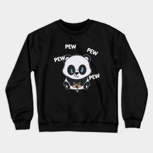 Cute Gamer Panda Console Player Gaming Crewneck Sweatshirt